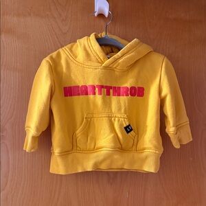 Yellow "Heartthrob" Hooded Sweatshirt for Kids